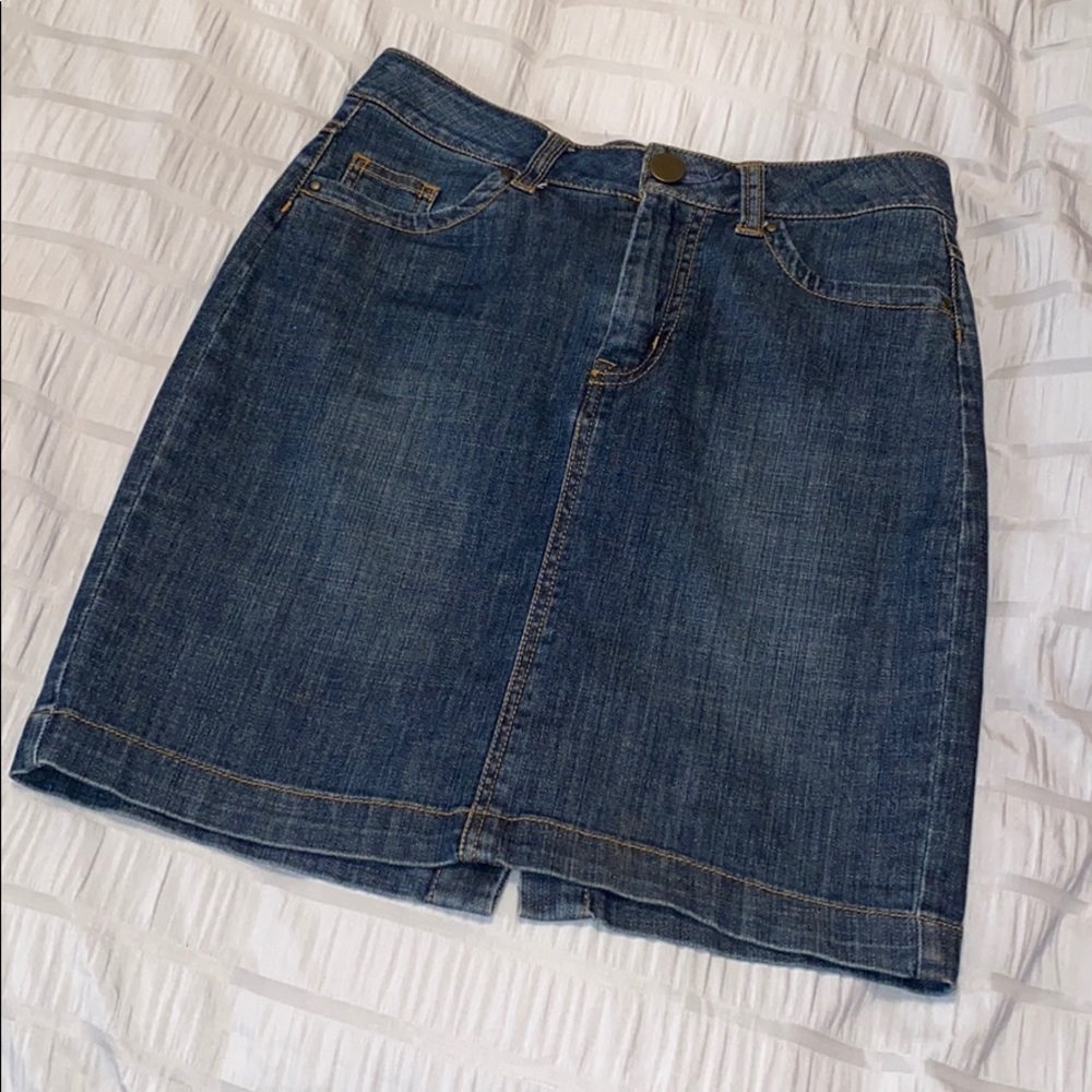 Denim mini skirt